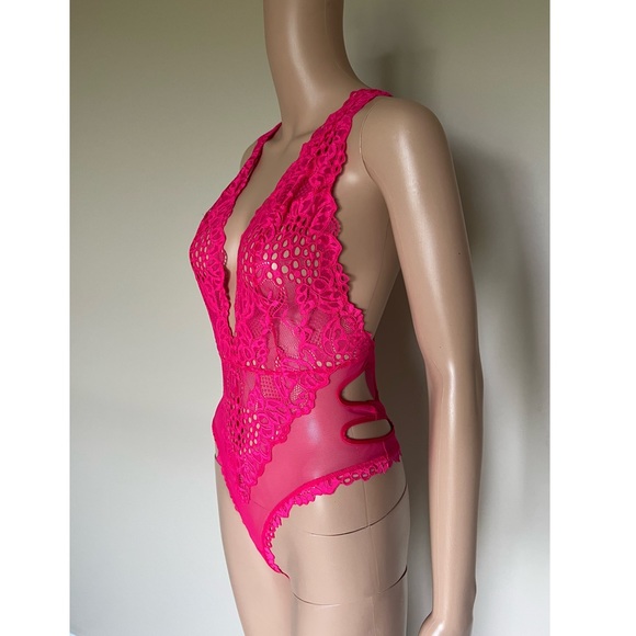 NWOT Victoria's Secret hot pink teddy - Picture 5 of 7
